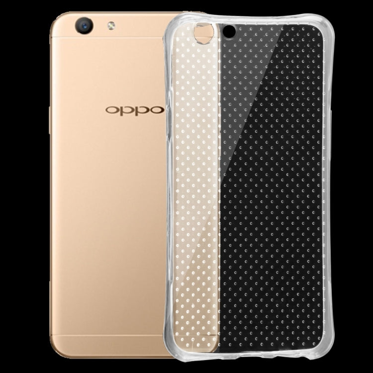 For OPPO A59 Shock-resistant Cushion TPU Protective Case(Transparent)