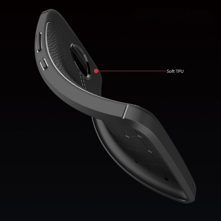 For Motorola Moto C Plus Litchi Texture Design Soft TPU Anti-skip Protective Cover Back Case