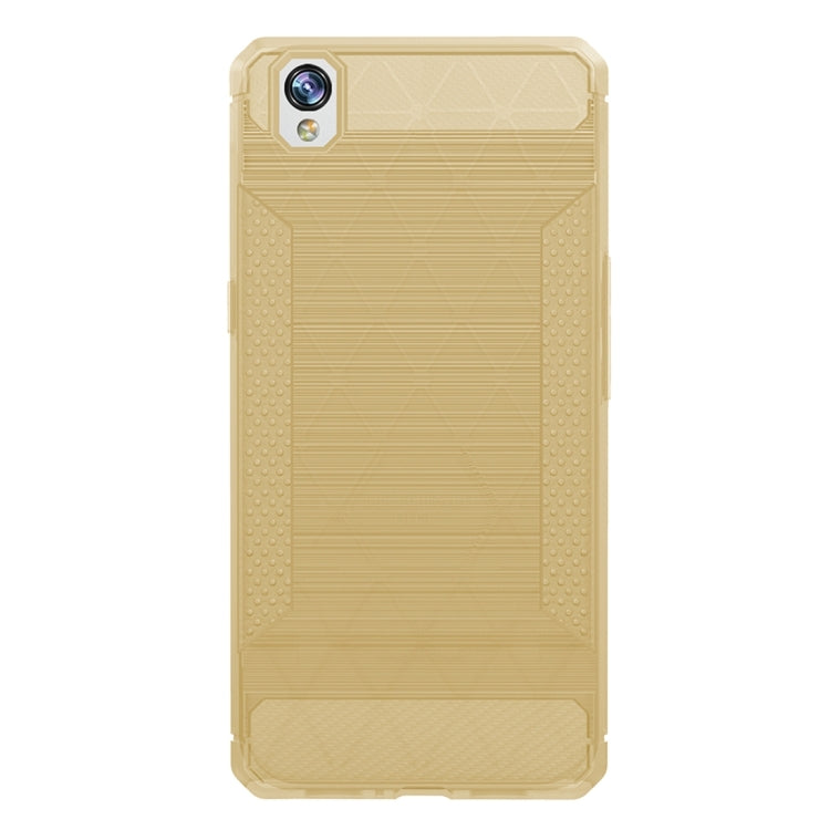 For OPPO A37 / Neo 9 Brushed Texture Carbon Fiber Anti-slip TPU Protective Cover Case