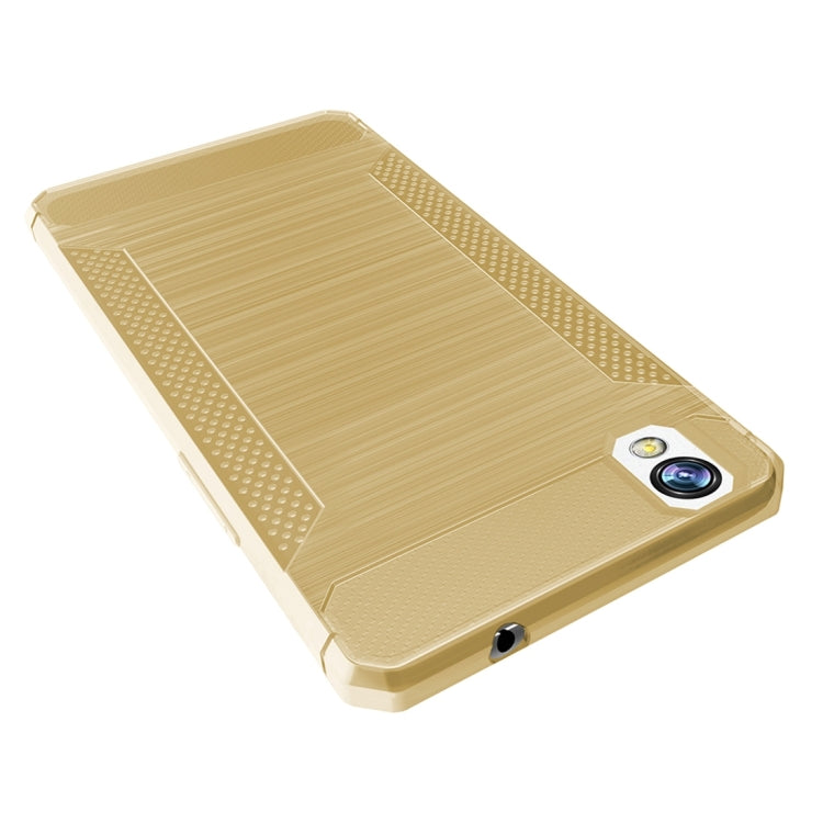 For OPPO A37 / Neo 9 Brushed Texture Carbon Fiber Anti-slip TPU Protective Cover Case