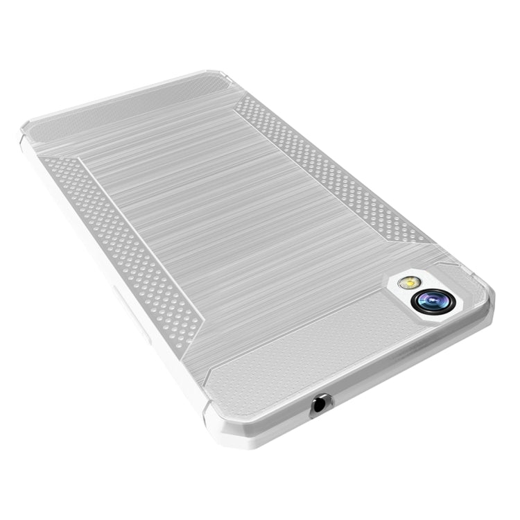 For OPPO A37 / Neo 9 Brushed Texture Carbon Fiber Anti-slip TPU Protective Cover Case