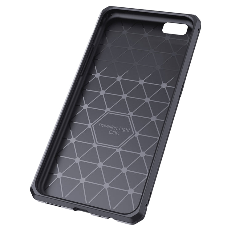 For OPPO A57 / A39 Brushed Texture Carbon Fiber Anti-slip TPU Protective Cover Case