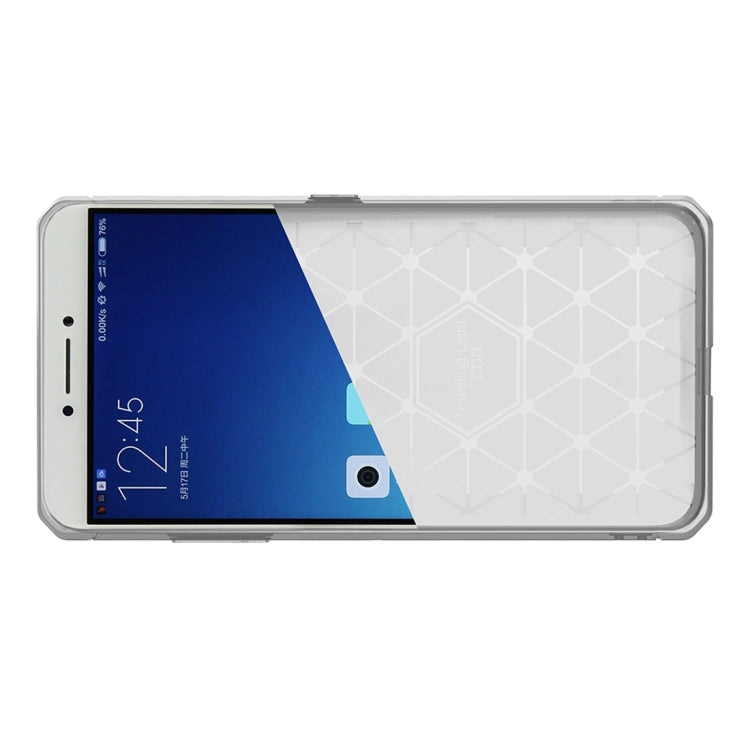 For OPPO A57 / A39 Brushed Texture Carbon Fiber Anti-slip TPU Protective Cover Case