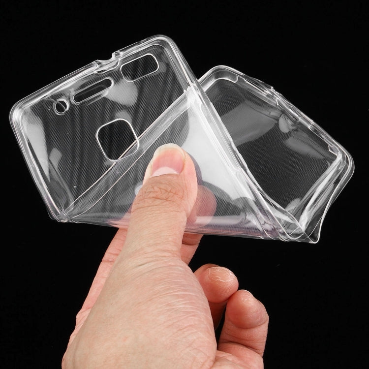 For Huawei P9 Lite 0.75mm Double-sided Ultra-thin Transparent TPU Protective Case(Transparent)