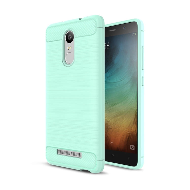 For Xiaomi Redmi Note 3 Brushed Texture Carbon Fiber Shockproof TPU Rugged Armor Protective Case