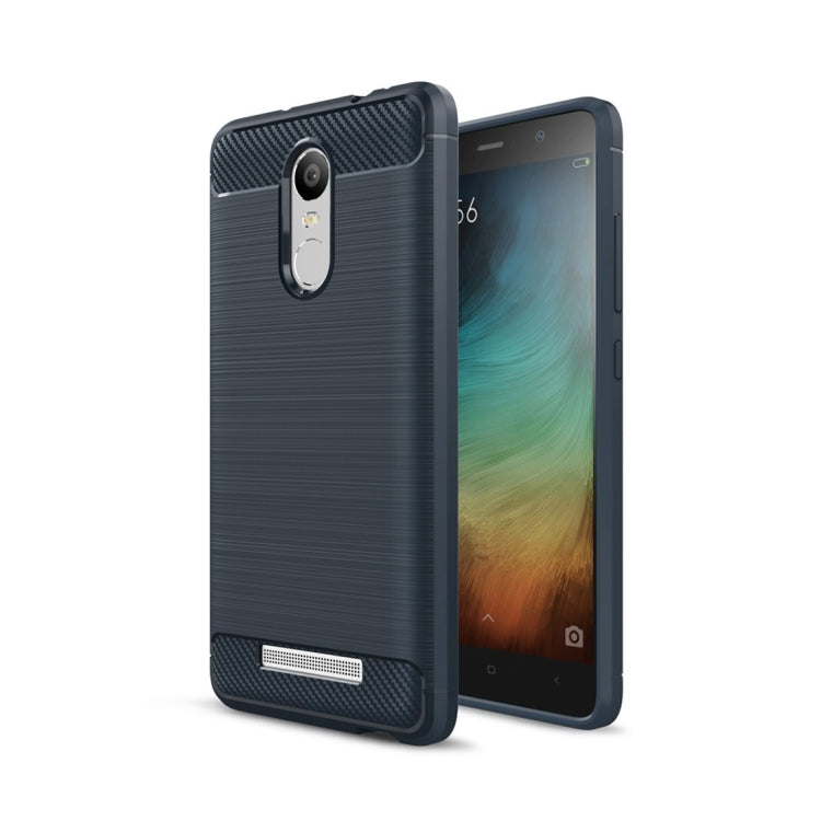 For Xiaomi Redmi Note 3 Brushed Texture Carbon Fiber Shockproof TPU Rugged Armor Protective Case