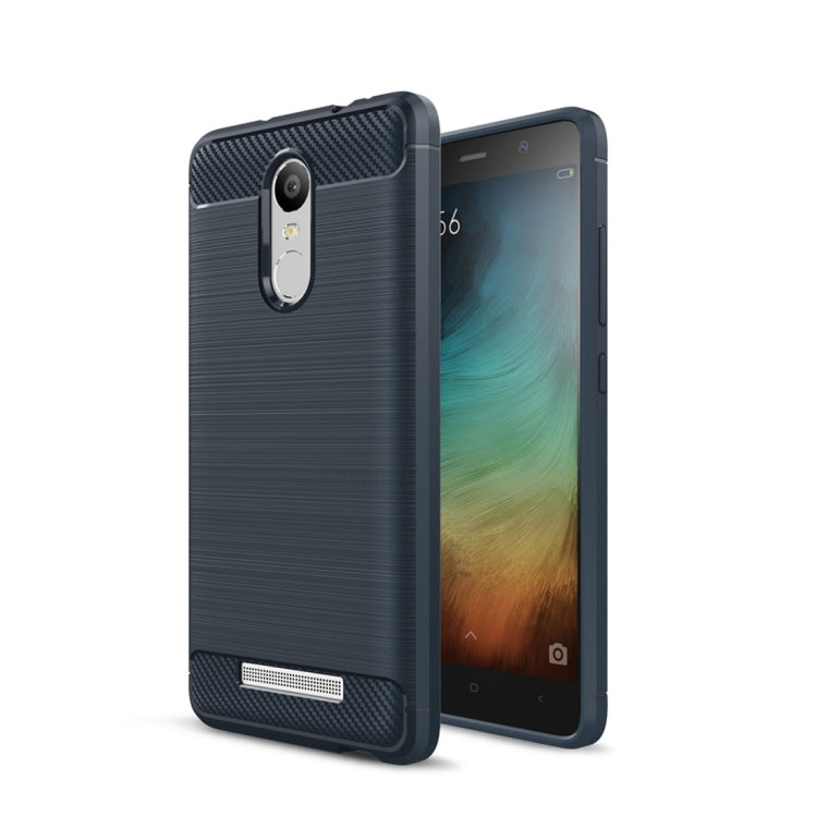 For Xiaomi Redmi Note 3 Brushed Texture Carbon Fiber Shockproof TPU Rugged Armor Protective Case