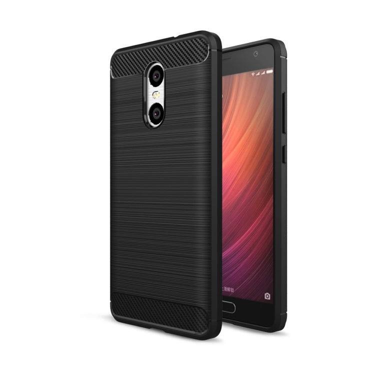 For Xiaomi Redmi Pro Brushed Texture Carbon Fiber Shockproof TPU Rugged Armor Protective Case