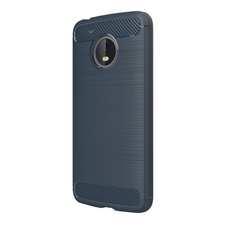 For Motorola Moto G(5th Gen.) Brushed Carbon Fiber Texture Shockproof TPU Protective Cover Case