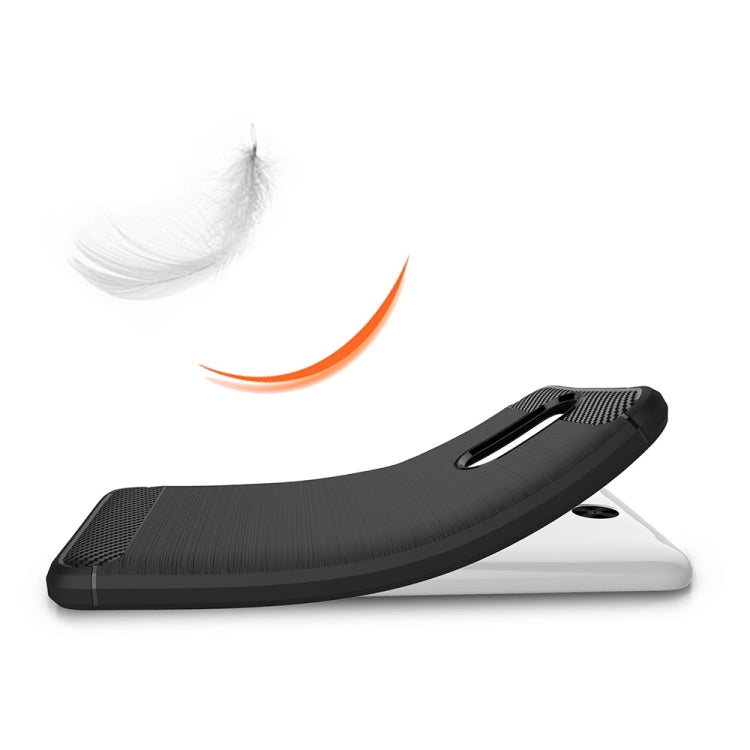 For Huawei Enjoy 6 Brushed Carbon Fiber Texture Shockproof TPU Protective Cover Case