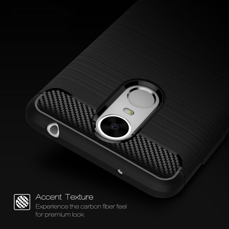 For Huawei Enjoy 6 Brushed Carbon Fiber Texture Shockproof TPU Protective Cover Case