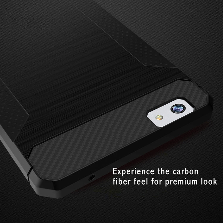 For OPPO R9s Plus Brushed Texture Carbon Fiber Anti-slip TPU Protective Cover Case