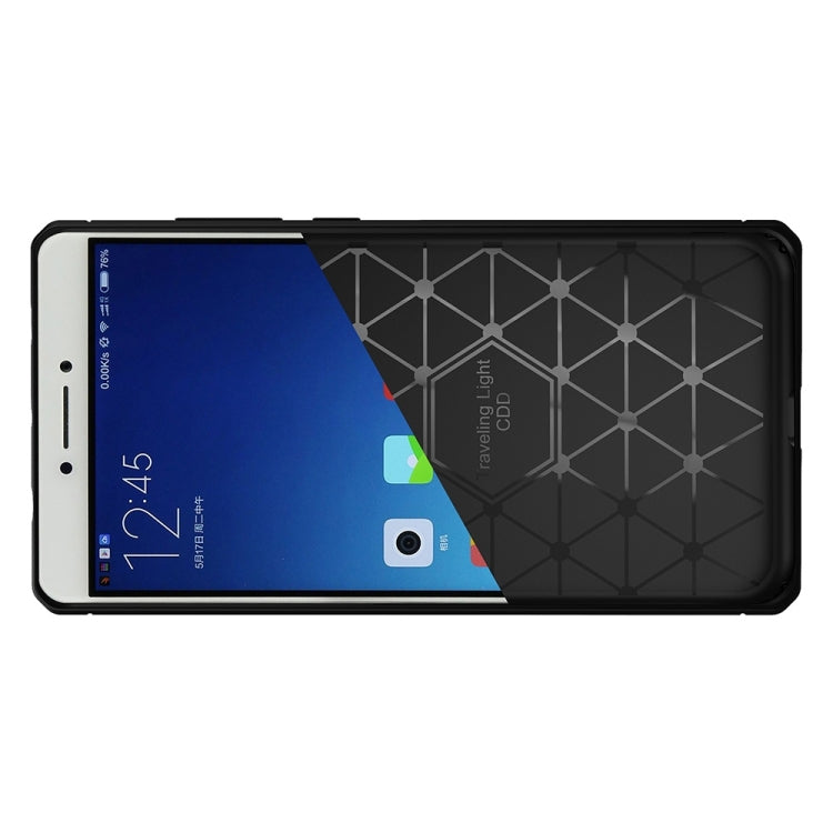 For Xiaomi Redmi Note 4 Brushed Texture Carbon Fiber Anti-slip TPU Protective Cover Case