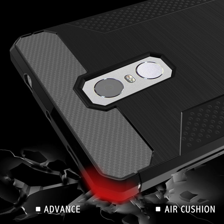 For Xiaomi Redmi Note 4 Brushed Texture Carbon Fiber Anti-slip TPU Protective Cover Case