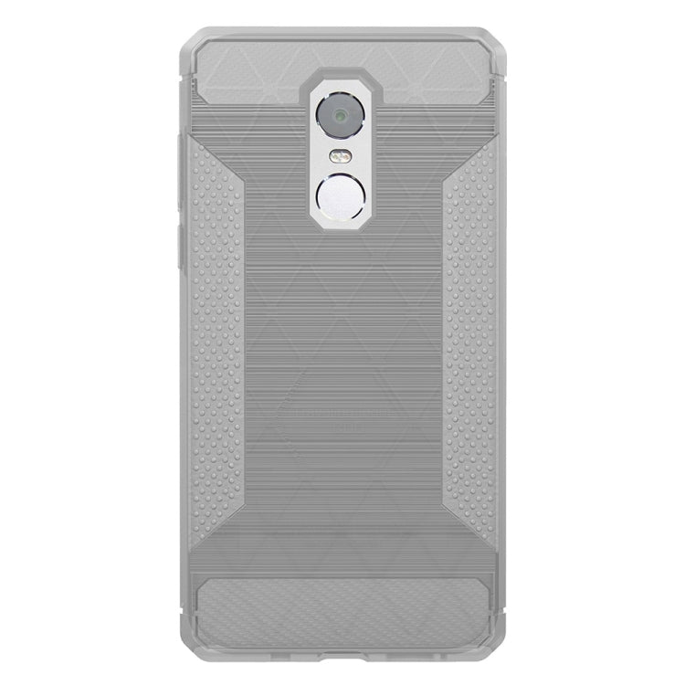 For Xiaomi Redmi Note 4 Brushed Texture Carbon Fiber Anti-slip TPU Protective Cover Case