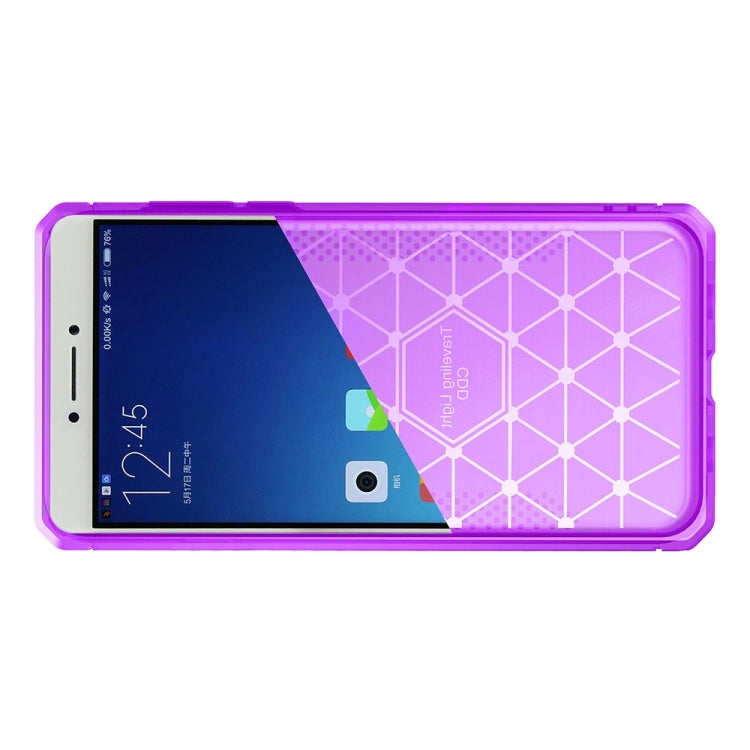 For Xiaomi Redmi Note 4 Brushed Texture Carbon Fiber Anti-slip TPU Protective Cover Case