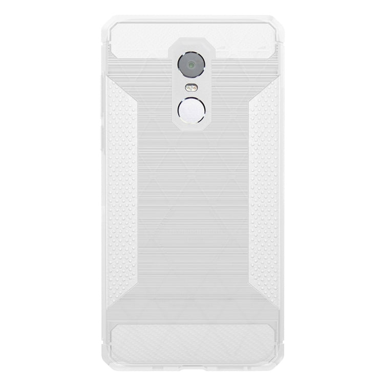 For Xiaomi Redmi Note 4 Brushed Texture Carbon Fiber Anti-slip TPU Protective Cover Case
