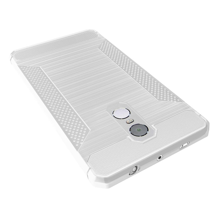 For Xiaomi Redmi Note 4 Brushed Texture Carbon Fiber Anti-slip TPU Protective Cover Case