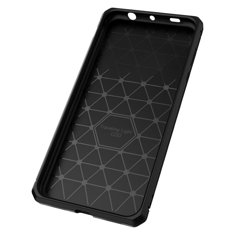 For Xiaomi Redmi Note 4X Brushed Texture Carbon Fiber Anti-slip TPU Protective Cover Case
