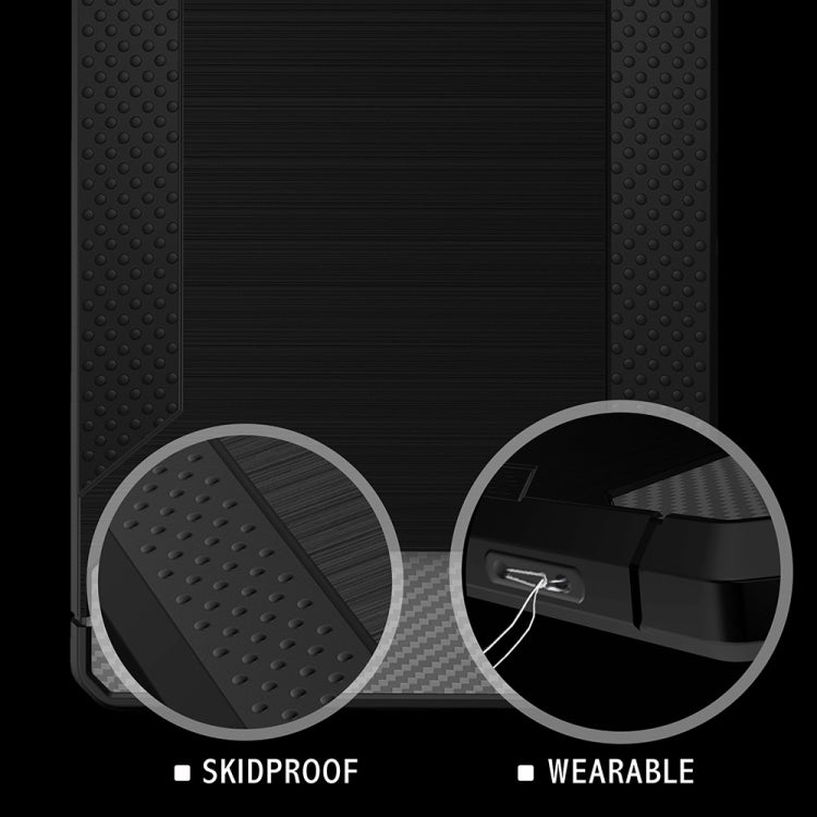 For Xiaomi Redmi Note 4X Brushed Texture Carbon Fiber Anti-slip TPU Protective Cover Case