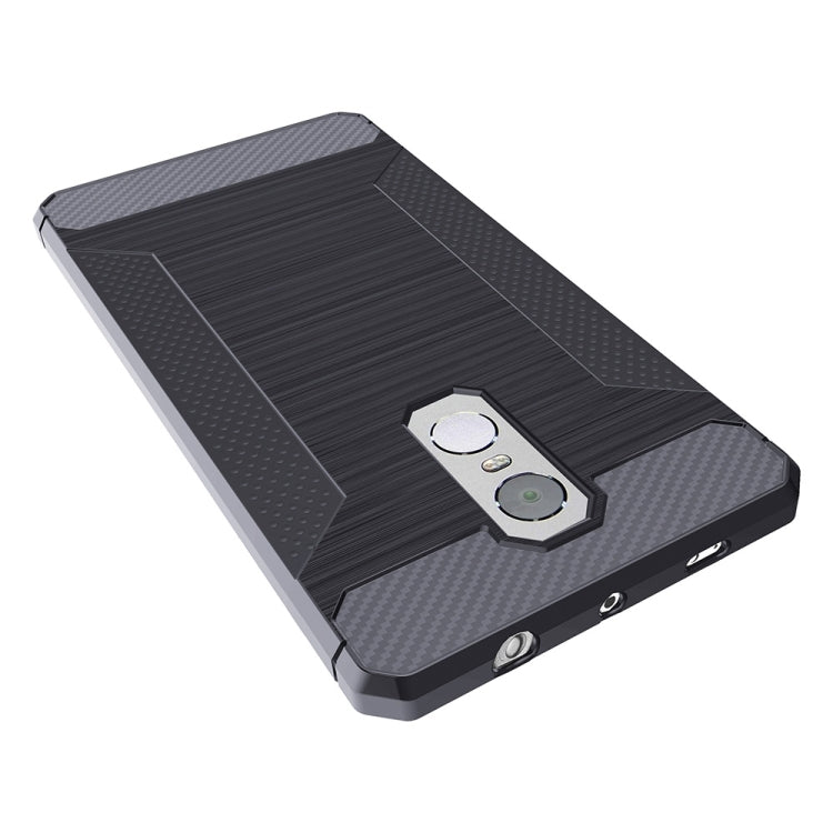 For Xiaomi Redmi Note 4X Brushed Texture Carbon Fiber Anti-slip TPU Protective Cover Case