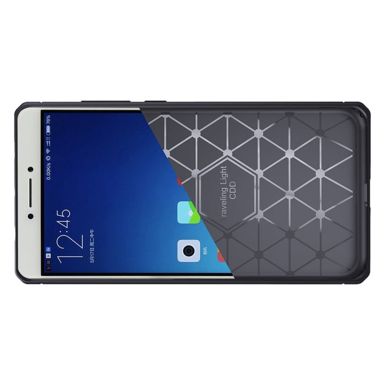 For Xiaomi Redmi Note 4X Brushed Texture Carbon Fiber Anti-slip TPU Protective Cover Case