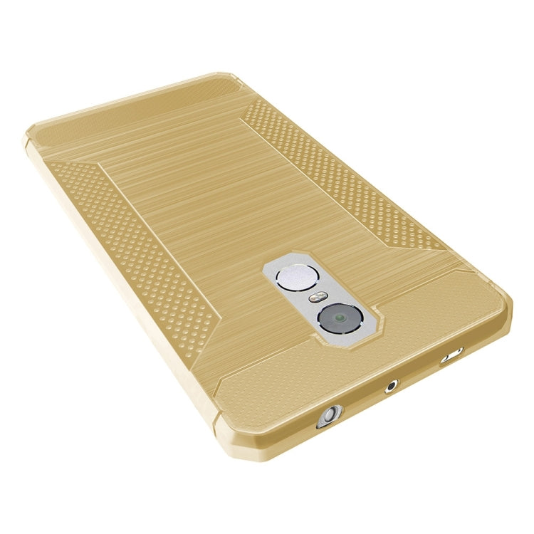 For Xiaomi Redmi Note 4X Brushed Texture Carbon Fiber Anti-slip TPU Protective Cover Case