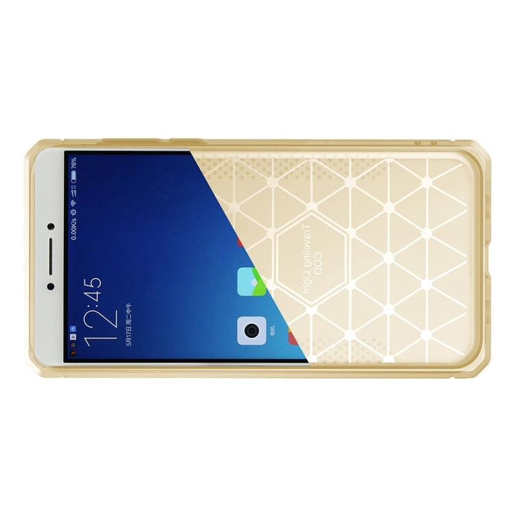 For Xiaomi Redmi Note 4X Brushed Texture Carbon Fiber Anti-slip TPU Protective Cover Case