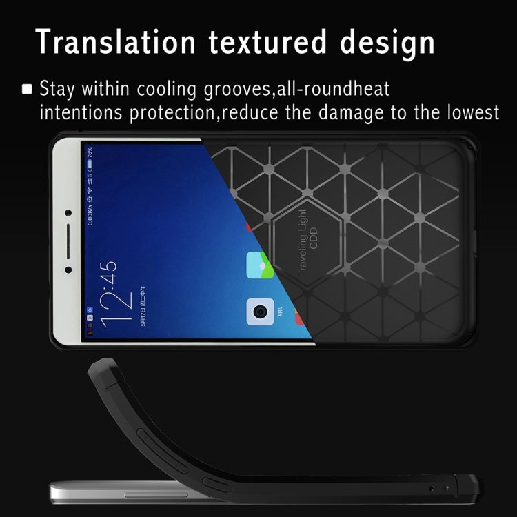 For Xiaomi Redmi Note 4X Brushed Texture Carbon Fiber Anti-slip TPU Protective Cover Case