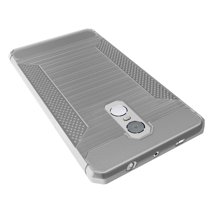 For Xiaomi Redmi Note 4X Brushed Texture Carbon Fiber Anti-slip TPU Protective Cover Case