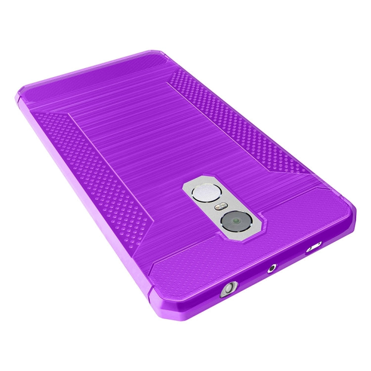 For Xiaomi Redmi Note 4X Brushed Texture Carbon Fiber Anti-slip TPU Protective Cover Case