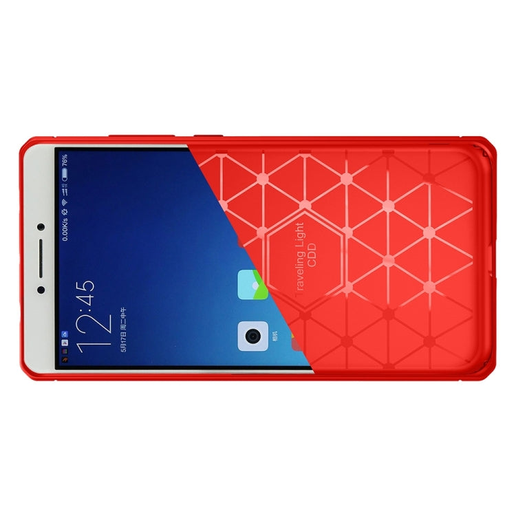 For Xiaomi Redmi Note 4X Brushed Texture Carbon Fiber Anti-slip TPU Protective Cover Case