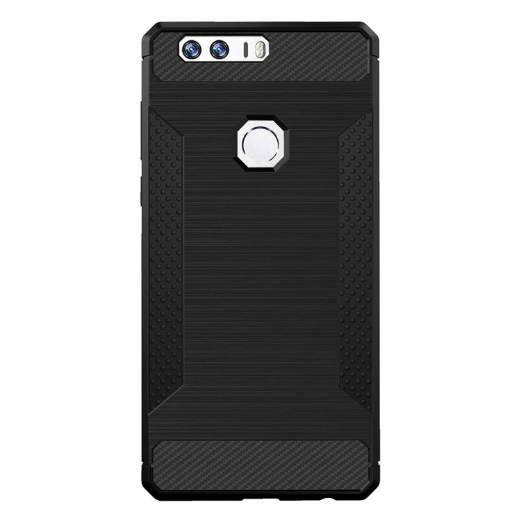 For Huawei Honor 8 Brushed Texture Carbon Fiber Anti-slip TPU Protective Cover Case