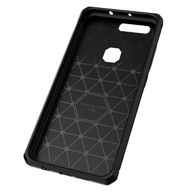 For Huawei Honor 8 Brushed Texture Carbon Fiber Anti-slip TPU Protective Cover Case