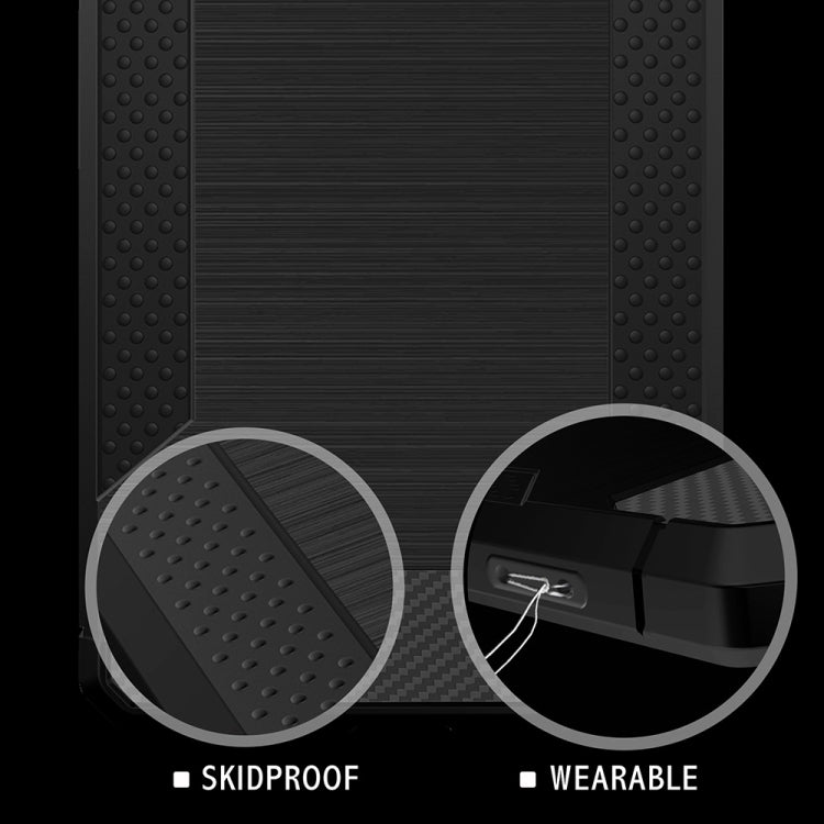 For Huawei Honor 8 Brushed Texture Carbon Fiber Anti-slip TPU Protective Cover Case