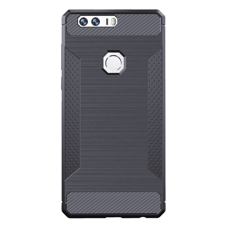 For Huawei Honor 8 Brushed Texture Carbon Fiber Anti-slip TPU Protective Cover Case