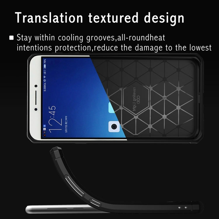 For Huawei Honor 8 Brushed Texture Carbon Fiber Anti-slip TPU Protective Cover Case