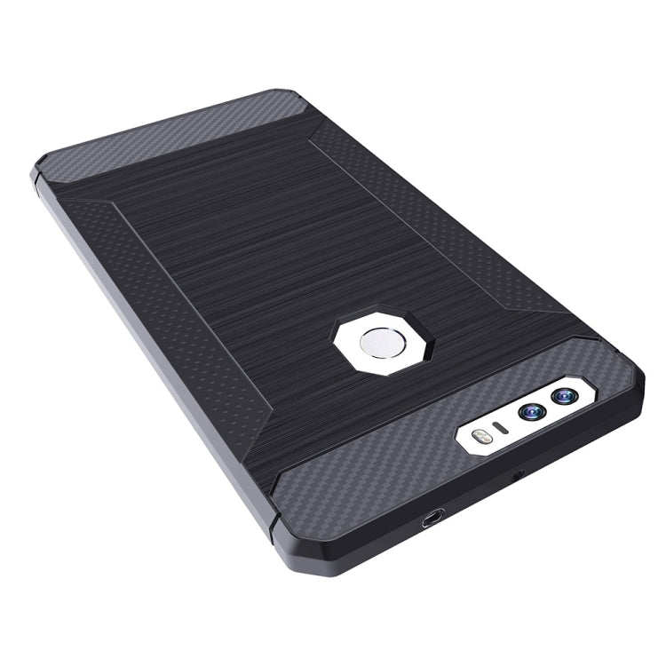 For Huawei Honor 8 Brushed Texture Carbon Fiber Anti-slip TPU Protective Cover Case