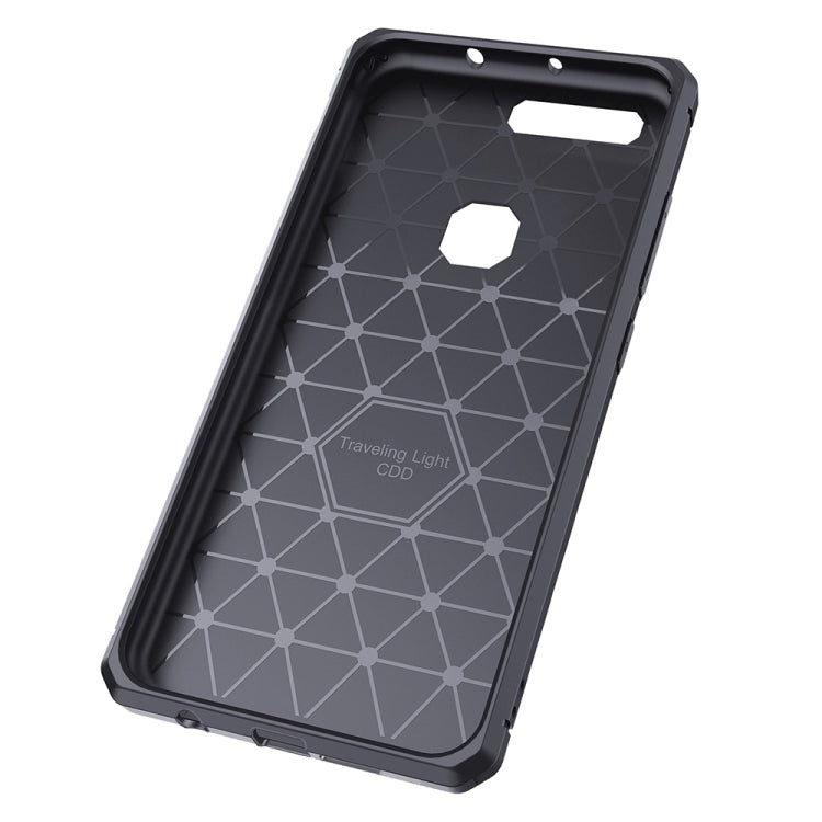 For Huawei Honor 8 Brushed Texture Carbon Fiber Anti-slip TPU Protective Cover Case