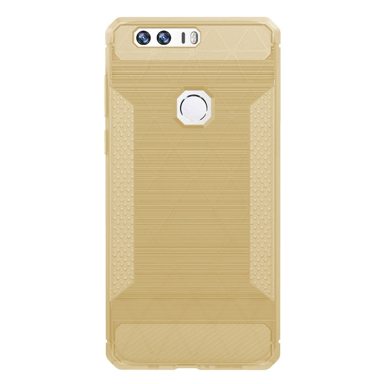 For Huawei Honor 8 Brushed Texture Carbon Fiber Anti-slip TPU Protective Cover Case