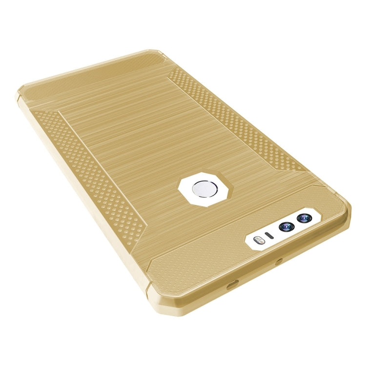 For Huawei Honor 8 Brushed Texture Carbon Fiber Anti-slip TPU Protective Cover Case