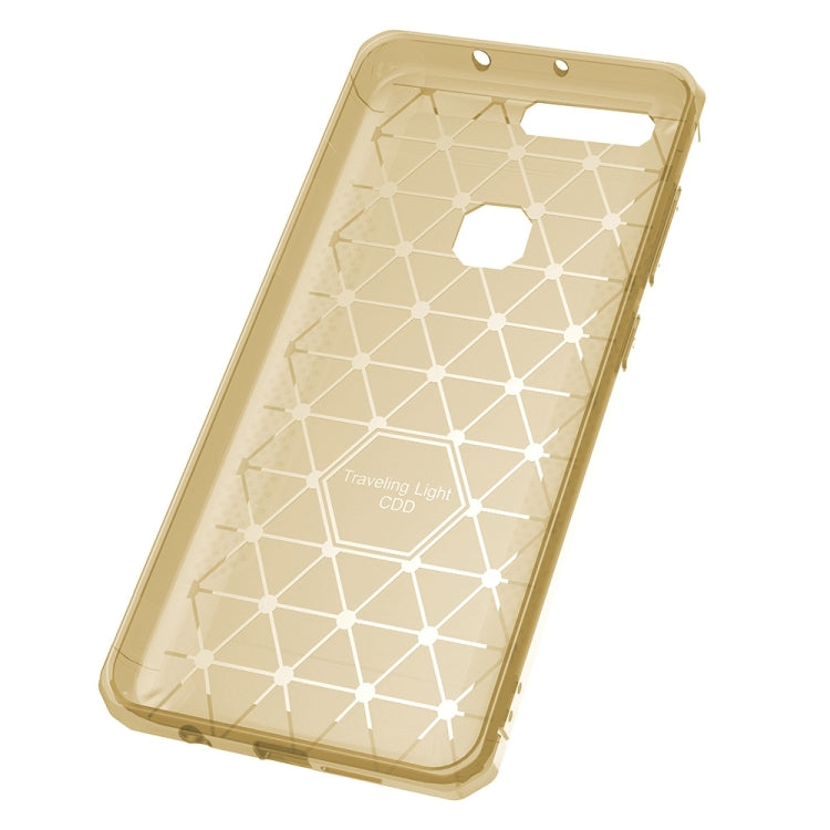 For Huawei Honor 8 Brushed Texture Carbon Fiber Anti-slip TPU Protective Cover Case