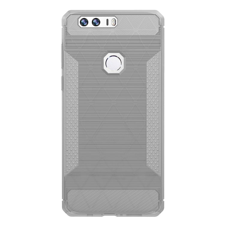 For Huawei Honor 8 Brushed Texture Carbon Fiber Anti-slip TPU Protective Cover Case