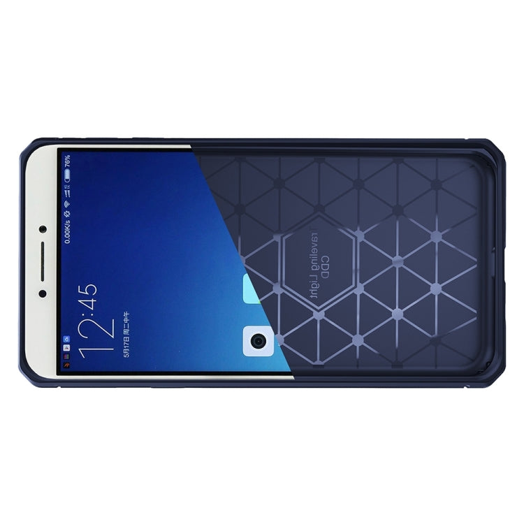 For Huawei Honor 8 Brushed Texture Carbon Fiber Anti-slip TPU Protective Cover Case