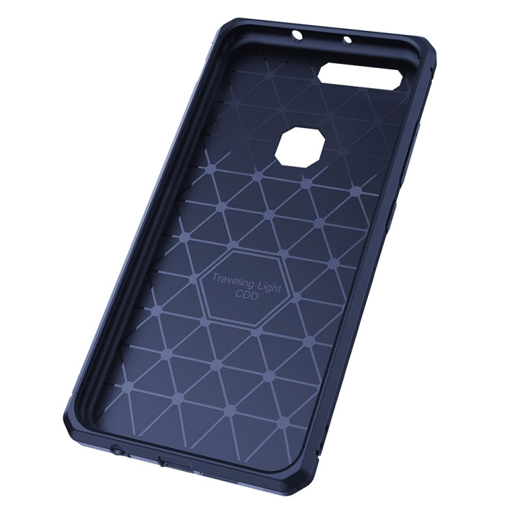For Huawei Honor 8 Brushed Texture Carbon Fiber Anti-slip TPU Protective Cover Case