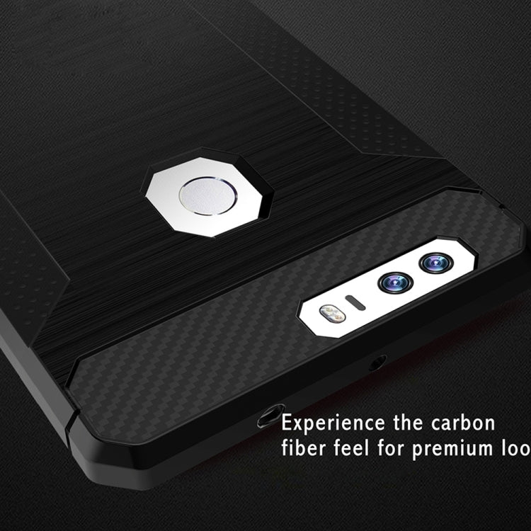 For Huawei Honor 8 Brushed Texture Carbon Fiber Anti-slip TPU Protective Cover Case