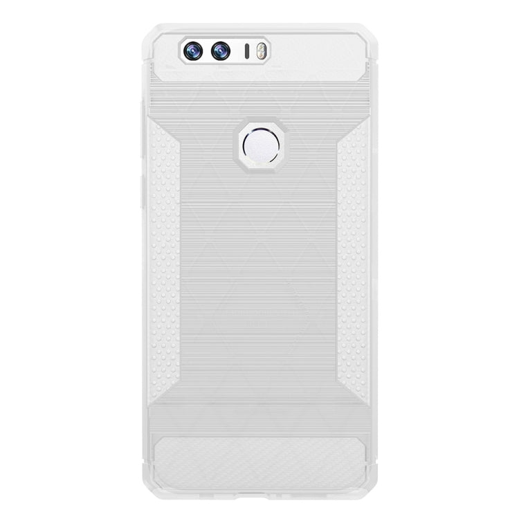For Huawei Honor 8 Brushed Texture Carbon Fiber Anti-slip TPU Protective Cover Case
