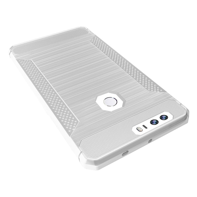 For Huawei Honor 8 Brushed Texture Carbon Fiber Anti-slip TPU Protective Cover Case