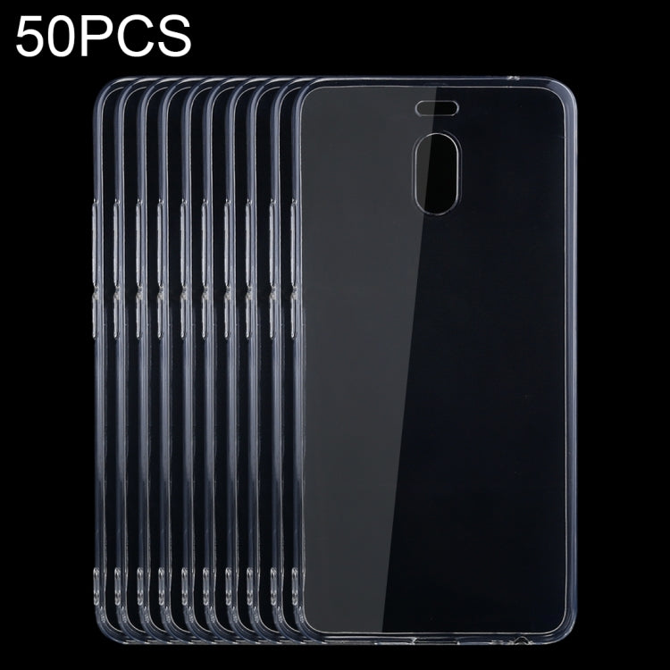 50 PCS for Meizu M6 Note 0.75mm Ultra-thin Transparent TPU Protective Case