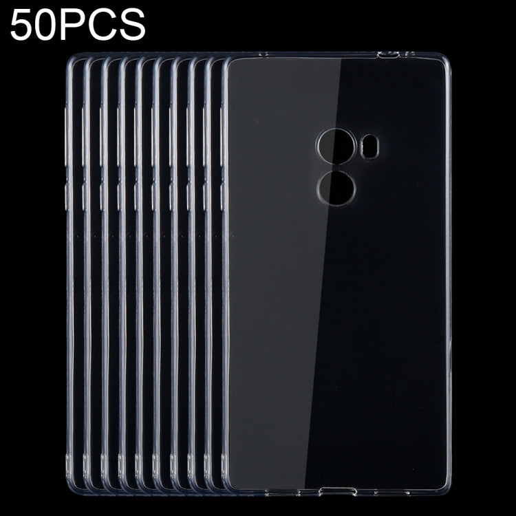 50 PCS for Xiaomi Mi Mix 0.75mm Ultra-thin Transparent TPU Protective Case